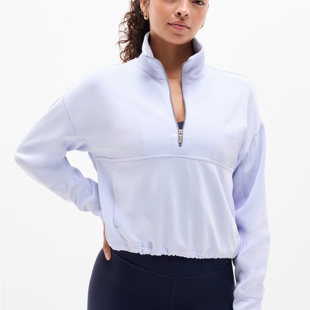 Athleta Seasoft Quarter Zip Pullover Sweatshirt